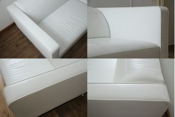 中古　美品　リーン・ロゼ(ligne roset)　Urbani　本革(レザー)　高級感漂う佇まいが魅力の大きな3人掛けソファ(リーンロゼ、三人掛け、3P、トリプルソファ、アームソファ)(R-068153)