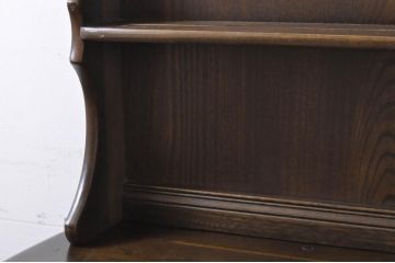 イギリスビンテージ　ERCOL(アーコール)　Old Colonial(オールドコロニアル)　気品と風格が漂うカップボード(食器棚、飾り棚、本棚、ブックシェルフ、戸棚、ヴィンテージ、英国)(R-068168)