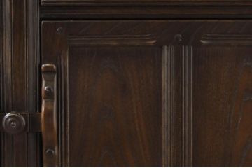 イギリスビンテージ　ERCOL(アーコール)　Old Colonial(オールドコロニアル)　気品と風格が漂うカップボード(食器棚、飾り棚、本棚、ブックシェルフ、戸棚、ヴィンテージ、英国)(R-068168)