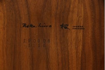 中古　ジョージナカシマ　桜製作所　コノイドチェア(CONOID CHAIR)　CN101　スタイリッシュな佇まいのサイドチェア(ジョージ・ナカシマ、板座チェア、ダイニングチェア、椅子、イス)(R-068180)