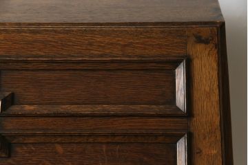 イギリスアンティーク　オーク材　ツイストレッグ　上品な佇まいが魅力のライティングビューロー(ライティングデスク、簿記机、ワークデスク、在宅用、在宅ワーク用、英国)(R-068182)
