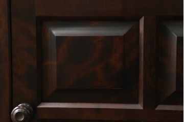中古　美品　北海道民芸家具　#154　三方ガラス飾り棚　シックな佇まいが魅力の縦型キャビネット(飾り棚、ガラスケース、ショーケース、コレクションケース、キュリオケース、収納棚、戸棚)(R-068189)