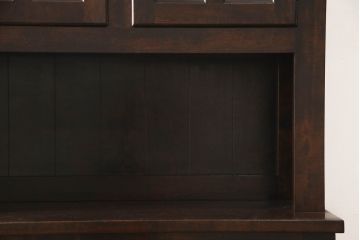 中古　美品　松本民芸家具　絶版モデル　洗練されたモダンな空間を演出するE型食器棚(カップボード、キャビネット、戸棚、収納棚、飾り棚)(R-068191)