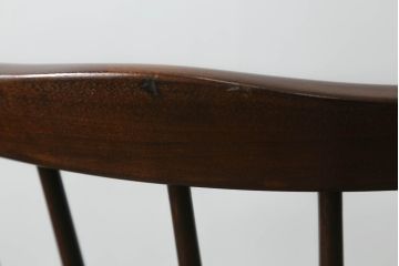 中古　美品　松本民芸家具　シックな色合いとクラシカルな佇まいが魅力のペンシルバニアウィンザーチェア(ウインザーチェア、アームチェア、板座チェア、ダイニングチェア、椅子、イス)(定価約20万円)(R-068196)