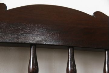 中古　松本民芸家具　16型スピンドルチェア　ゆったりと座れるダイニングチェア(板座チェア、椅子、イス)(R-068201)
