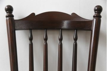 中古　松本民芸家具　16型スピンドルチェア　ゆったりと座れるダイニングチェア(板座チェア、椅子、イス)(R-068201)