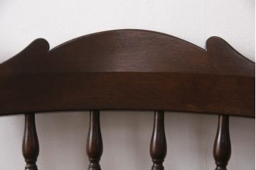 中古　松本民芸家具　16型スピンドルチェア　ゆったりと座れるダイニングチェア2脚セット(板座チェア、椅子、イス)(R-068202)