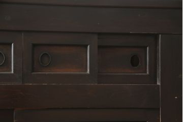 和製アンティーク　上手物!　古民家スタイルにおすすめな四尺水屋箪笥サイドボード(食器棚、収納棚、戸棚、時代箪笥、茶箪笥、サイドキャビネット、テレビ台、テレビボード)(R-068204)