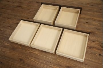 中古　美品!!　星野民芸(星野民藝)　落ち着いたシックな色合いが魅力のデスクとワゴンのセット(机、ワークデスク、作業台、在宅用、在宅ワーク、サイドキャビネット、サイドチェスト)(R-068217)