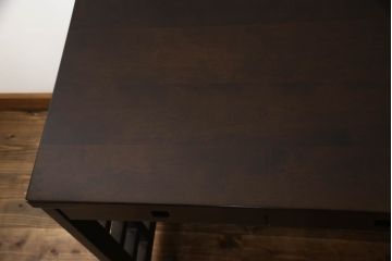 中古　美品!!　星野民芸(星野民藝)　落ち着いたシックな色合いが魅力のデスクとワゴンのセット(机、ワークデスク、作業台、在宅用、在宅ワーク、サイドキャビネット、サイドチェスト)(R-068217)