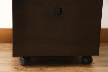 中古　美品!!　星野民芸(星野民藝)　落ち着いたシックな色合いが魅力のデスクとワゴンのセット(机、ワークデスク、作業台、在宅用、在宅ワーク、サイドキャビネット、サイドチェスト)(R-068217)