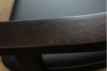 中古　美品!!　星野民芸(星野民藝)　落ち着いたシックな色合いが魅力のアームチェア(ワークチェア、ダイニングチェア、椅子、イス)(R-068218)