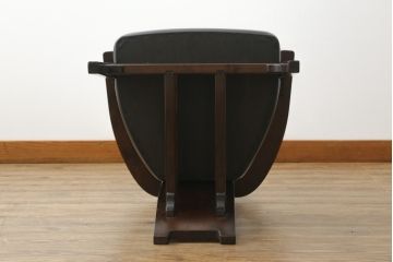 中古　美品!!　星野民芸(星野民藝)　落ち着いたシックな色合いが魅力のアームチェア(ワークチェア、ダイニングチェア、椅子、イス)(R-068218)