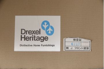 中古　超美品　DREXEL HERITAGE(ドレクセルヘリテイジ)　アップホルスタリ―　気品ある佇まいが美しい1人掛けソファ(一人掛けソファ、アームチェア)(定価約62万円)(R-068226)