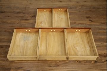 中古　最高級品　国産職人手造り　漆塗り　木目が美しい大振りで重厚な片袖机(座机、文机、ローテーブル、センターテーブル、作業台、ワークデスク、在宅用、在宅ワーク用)(R-068228)