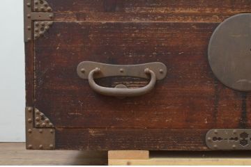 和製アンティーク　時代の流れを感じる風合いが魅力的な総桐時代箪笥ローボード(総桐箪笥、総桐たんす、収納タンス、引き出し、ローチェスト、テレビ台、テレビボード)(R-068232)