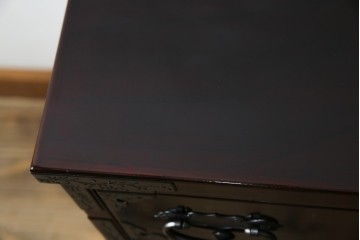 中古　超美品!!　岩谷堂箪笥　木地呂塗り　丁寧な造りの手打ち金具が目を惹く栗駒8号車タンス　定価約160万円　(R-068238)