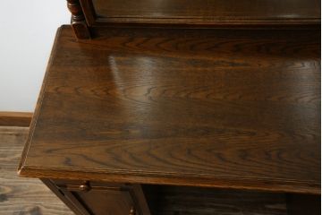 中古　美品　三越家具(現カントリーハウス)　Brugge(ブルージュ)　オーク材　クラシカルな雰囲気漂うドレッサー(鏡台、ミラー)(R-068239)