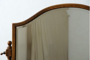 中古　美品　三越家具(現カントリーハウス)　Brugge(ブルージュ)　オーク材　クラシカルな雰囲気漂うドレッサー(鏡台、ミラー)(R-068239)