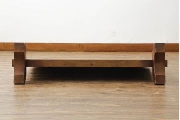 中古　銅板　彫金　枠欅(ケヤキ)材　武運　長久　阿吽　迫力ある龍虎の図が魅力的な小振りの衝立て(つい立て、衝い立て、パーテーション、間仕切り、店舗什器)(R-068240)