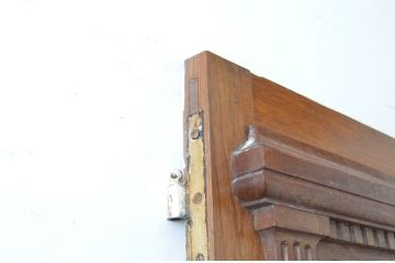 海外アンティーク　オーク材　特大!!小洒落たデザインのアイアンフェンス入りの背の高いドア1枚(建具、木製扉)(R-068244)