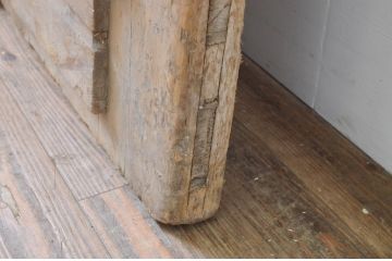 海外アンティーク　パイン材　特大!!アイアンフェンス入り背の高い両開きドア1対2枚セット(建具、木製扉)(R-068251)