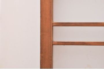 アンティーク建具　ノスタルジックな雰囲気漂う格子入りガラス窓4枚セット(引き戸、ガラス戸、格子戸)(R-068258)