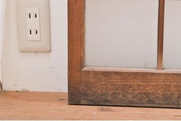 アンティーク建具　ノスタルジックな雰囲気漂う格子入りガラス窓4枚セット(引き戸、ガラス戸、格子戸)(R-068258)