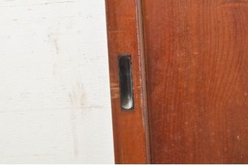 アンティーク建具　総欅(ケヤキ)材一枚板　どこか懐かしい雰囲気漂う板戸窓1枚(引き戸)(R-068263)