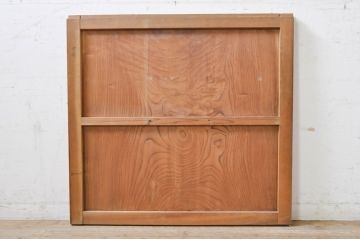 アンティーク建具　総欅(ケヤキ)材一枚板　どこか懐かしい雰囲気漂う板戸窓1枚(引き戸)(R-068263)