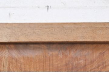 アンティーク建具　総欅(ケヤキ)材一枚板　どこか懐かしい雰囲気漂う板戸窓1枚(引き戸)(R-068263)
