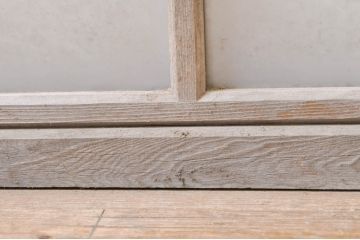 アンティーク建具　経年を感じさせる古い木味のガラス窓2枚セット(引き戸、ガラス戸)(R-068264)