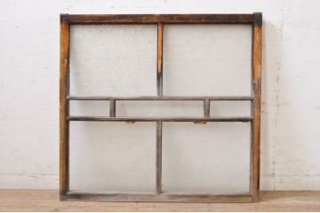 アンティーク建具　大正ロマンの雰囲気を高めるガラス窓1枚(引き戸、ガラス戸)(R-068266)