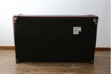 中古　美品　BALMORAL(バルモラル)　HALO(ハロ)　本革(レザー)　鋲打ちデザインとヴィンテージ加工されたボリューム感ある座面が魅力的な2Pソファ(2人掛けソファ、二人掛け、ラブソファ、アームソファ、レザーソファ)(定価約473,000円)(R-068267)