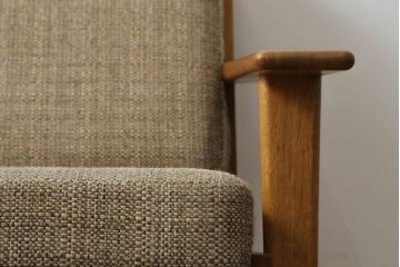 北欧ビンテージ　デンマークビンテージ　GETAMA(ゲタマ)　Hans J Wegner(ハンス・J・ウェグナー)　GE290　くつろぎの空間を演出するイージーチェア(椅子、イス、アームチェア、1P、一人掛けソファ、1人掛けソファ、北欧、ヴィンテージ)(R-068270)