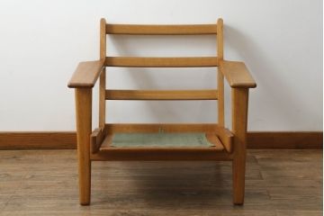 北欧ビンテージ　デンマークビンテージ　GETAMA(ゲタマ)　Hans J Wegner(ハンス・J・ウェグナー)　GE290　くつろぎの空間を演出するイージーチェア(椅子、イス、アームチェア、1P、一人掛けソファ、1人掛けソファ、北欧、ヴィンテージ)(R-068270)