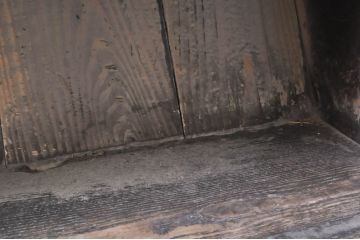 アンティーク雑貨　栗(クリ)材、松(マツ)材、欅(ケヤキ)材が味わい深い時代階段(R-068274)