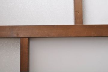 レトロ建具　ノスタルジックな雰囲気漂う大正ロマンデザインのガラス戸4枚セット(引き戸)(R-068276)