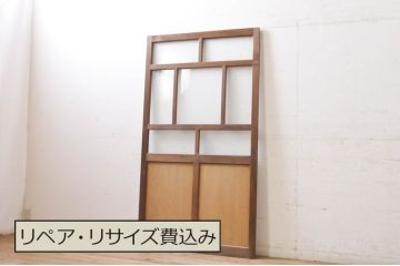 レトロ建具　ノスタルジックな雰囲気漂う大正ロマンデザインのガラス戸1枚(引き戸)(R-068277)