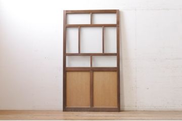 レトロ建具　ノスタルジックな雰囲気漂う大正ロマンデザインのガラス戸1枚(引き戸)(R-068277)