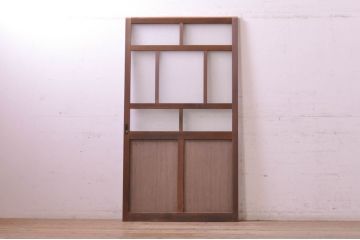 レトロ建具　ノスタルジックな雰囲気漂う大正ロマンデザインのガラス戸1枚(引き戸)(R-068277)