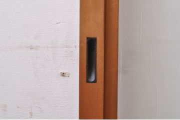 アンティーク建具　レトロなお部屋作りにおすすめな組子入りガラス戸2枚セット(引き戸)(R-068278)