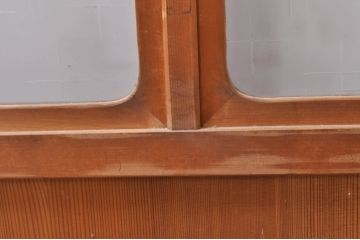 アンティーク建具　レトロなお部屋作りにおすすめな組子入りガラス戸2枚セット(引き戸)(R-068278)