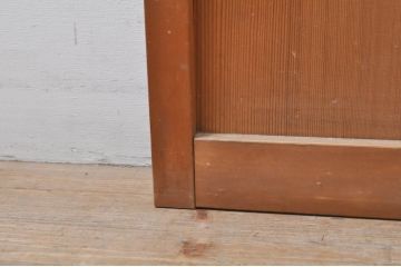 アンティーク建具　レトロなお部屋作りにおすすめな組子入りガラス戸2枚セット(引き戸)(R-068278)