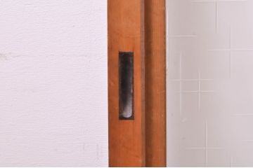 アンティーク建具　レトロなお部屋作りにおすすめな組子入りガラス戸2枚セット(引き戸)(R-068278)