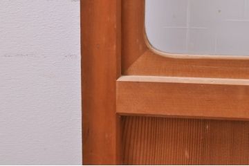 アンティーク建具　レトロなお部屋作りにおすすめな組子入りガラス戸2枚セット(引き戸)(R-068278)