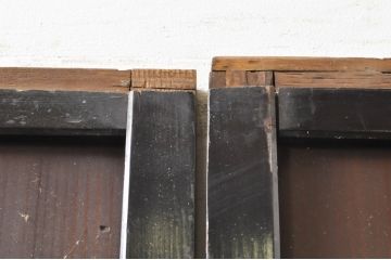 アンティーク建具　レーザー組子にリメイク!　和モダンな空間を演出する幅狭障子帯戸4枚セット(引き戸、障子戸)(R-068279)