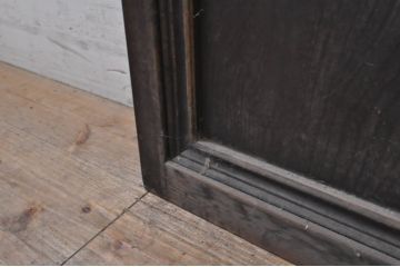 アンティーク建具　どこか懐かしい雰囲気の裏障子付き幅狭格子戸1枚(引き戸、障子戸、ガラス帯戸)(R-068283)