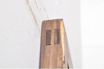 アンティーク建具　どこか懐かしい雰囲気の裏障子付き幅狭格子戸1枚(引き戸、障子戸、ガラス帯戸)(R-068283)