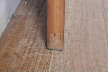 アンティーク建具　どこか懐かしい雰囲気の裏障子付き幅狭格子戸1枚(引き戸、障子戸、ガラス帯戸)(R-068283)
